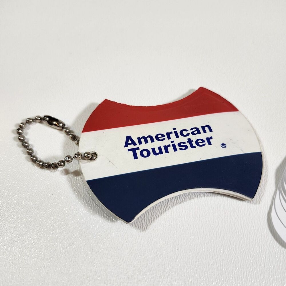 American Tourister Classic Hang Tag Vintage 70s Logo Luggage Tag Decor USA